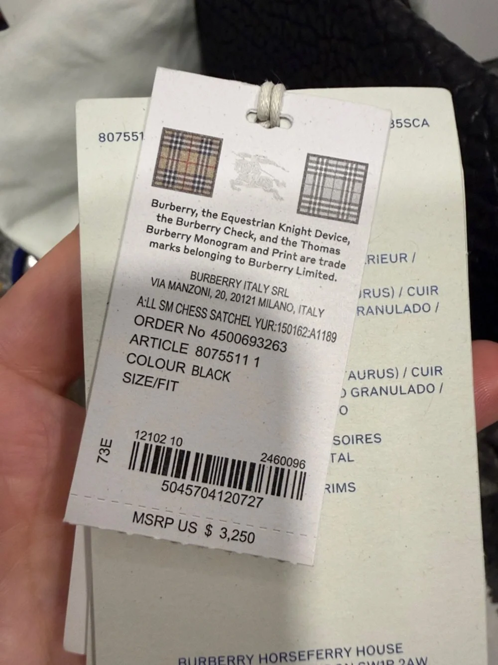 Black Leather Crossbody Shoulder Bag - Unbranded - Picture 5 of 5